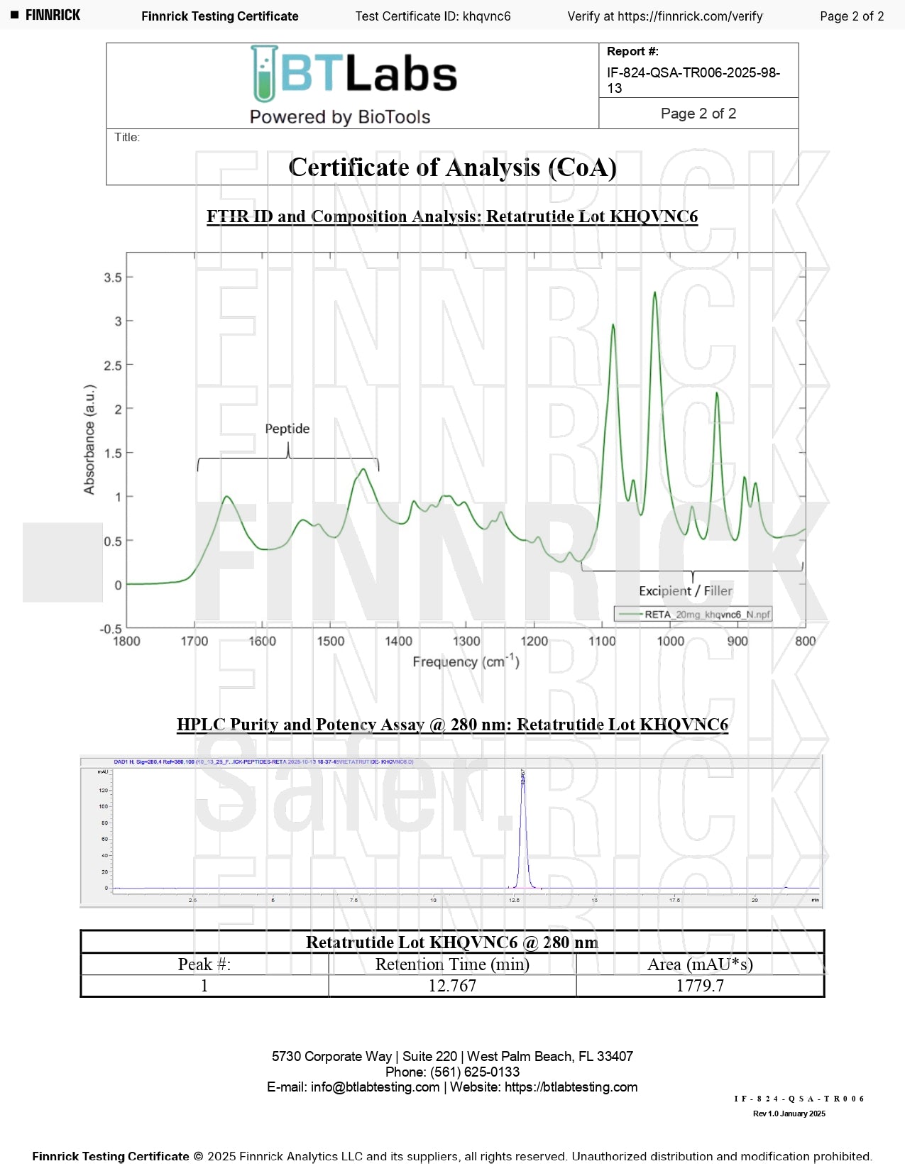 Retatrutide 20mg – Multi-Agonist Peptide for Research